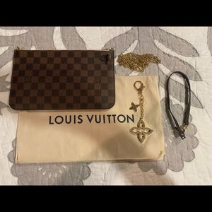 Louis Vuitton Ebene Damier Neverfull PM POUCH ONLY